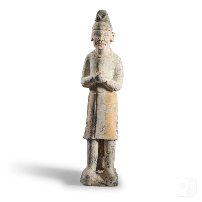 唐 馬倌陶俑 | A PAINTED POTTERY MODEL OF A GROOM